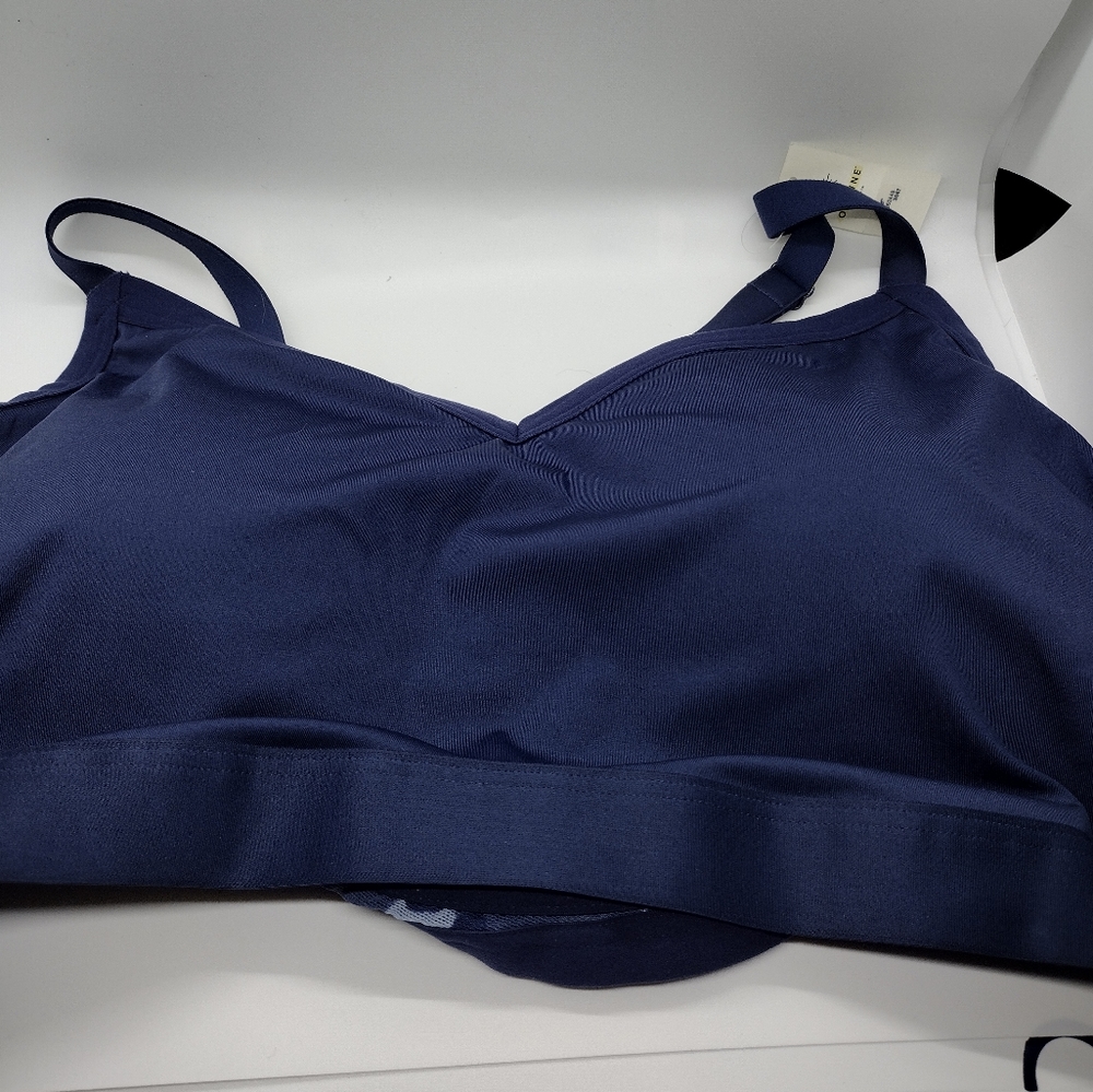 Aerie Offline sport bra size XXL Med support Navy Leopard print Nwt